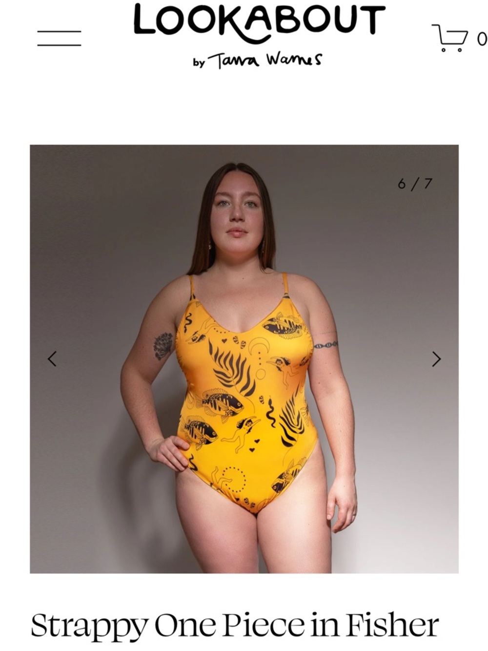 Lookabout Strappy One-Piece Swimsuit in Yellow